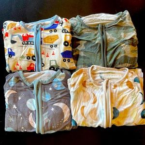 Little Sleepies Zippy Bundle 6-12 Classics Luna Construction Camo Moon